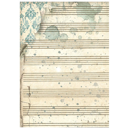 Stamperia  - Pack of 8 Rice papers - 4.14cm x 5.83 cm - Backgrounds A6 Symphony