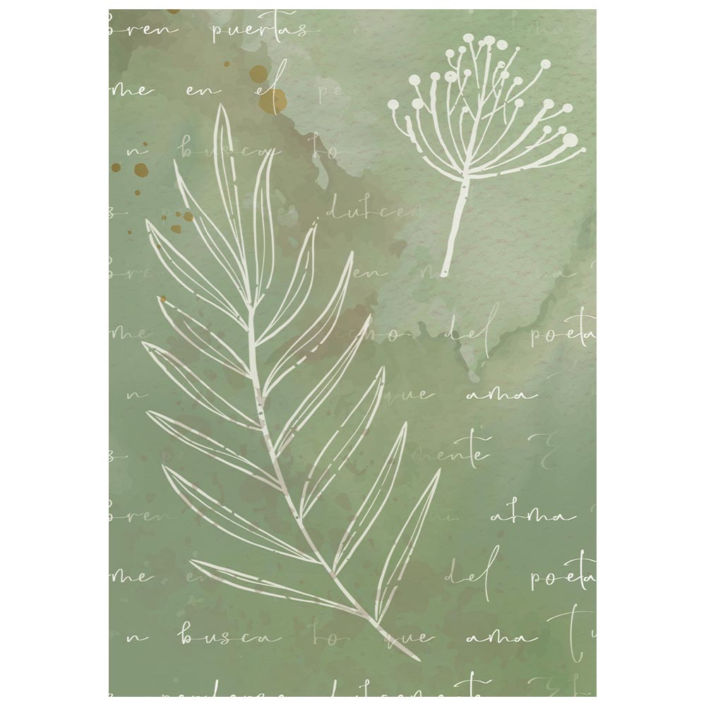 Stamperia  - Pack of 8 Rice papers - 4.14cm x 5.83 cm - Backgrounds A6 Flowers and Poems