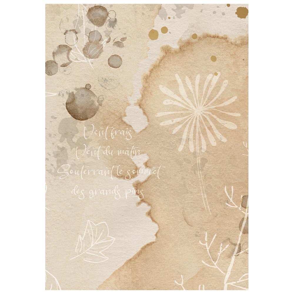 Stamperia  - Pack of 8 Rice papers - 4.14cm x 5.83 cm - Backgrounds A6 Flowers and Poems