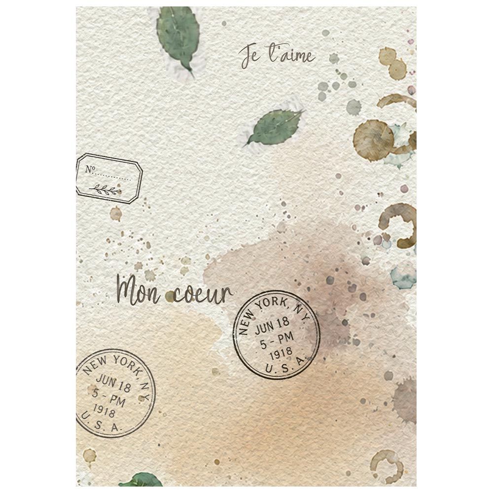 Stamperia  - Pack of 8 Rice papers - 4.14cm x 5.83 cm - Backgrounds A6 Flowers and Poems