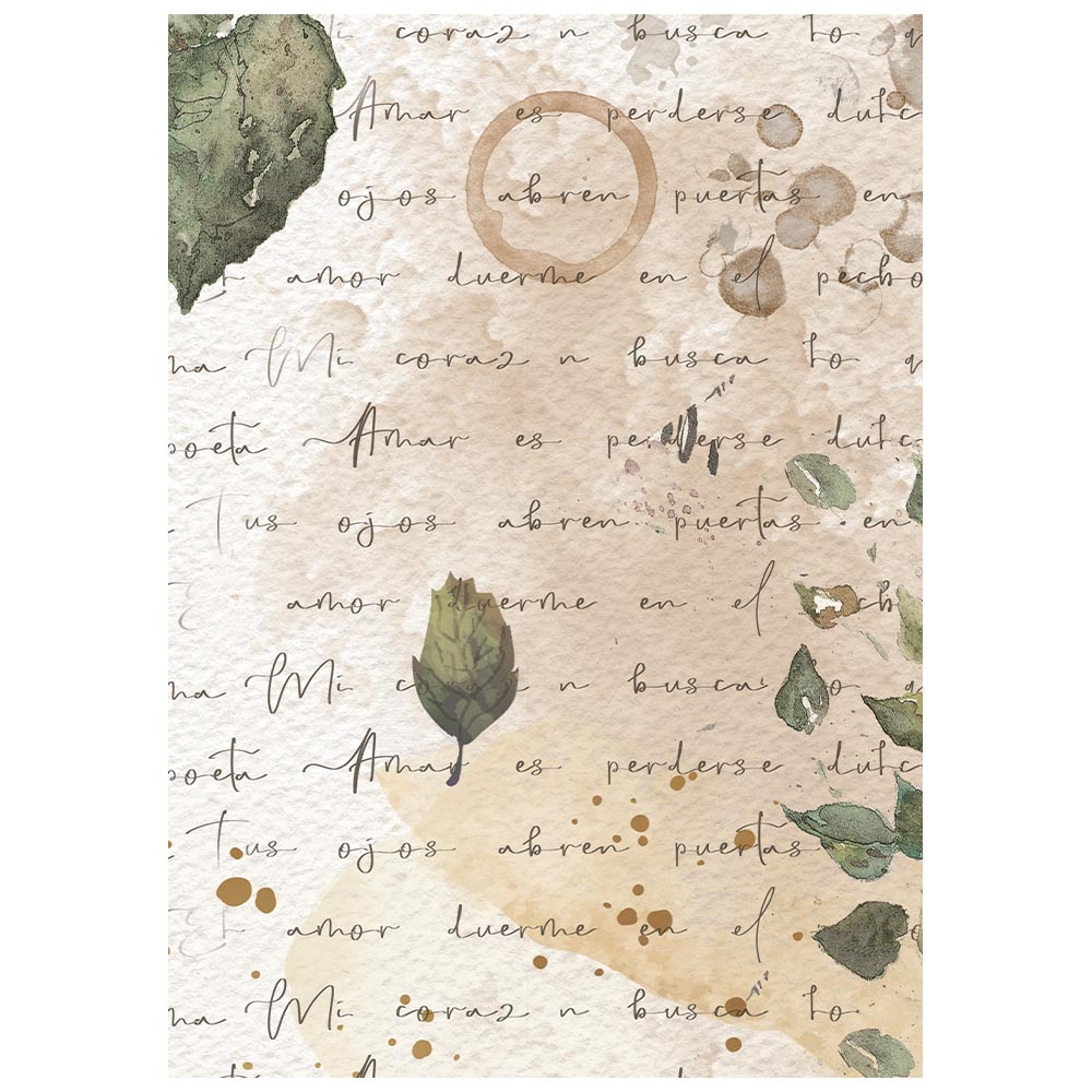 Stamperia  - Pack of 8 Rice papers - 4.14cm x 5.83 cm - Backgrounds A6 Flowers and Poems