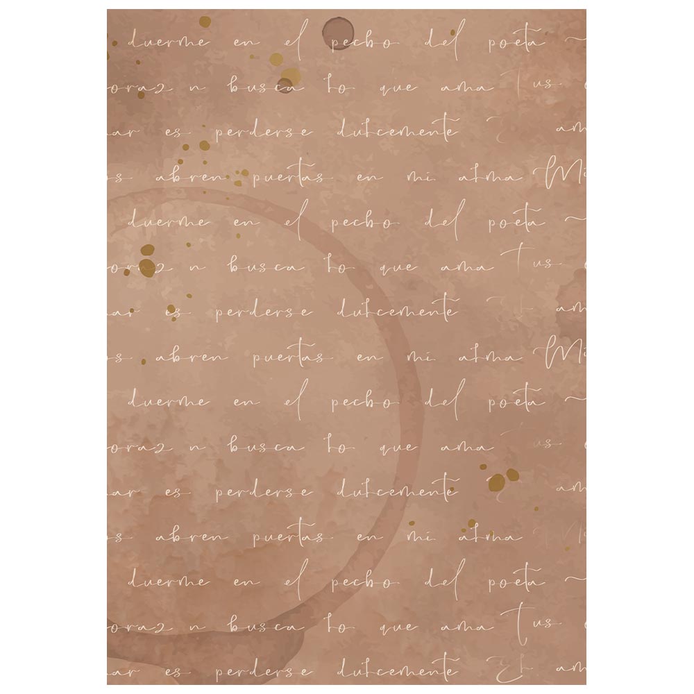 Stamperia  - Pack of 8 Rice papers - 4.14cm x 5.83 cm - Backgrounds A6 Flowers and Poems