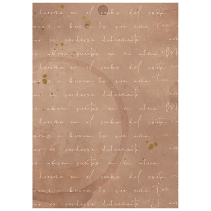 Stamperia  - Pack of 8 Rice papers - 4.14cm x 5.83 cm - Backgrounds A6 Flowers and Poems