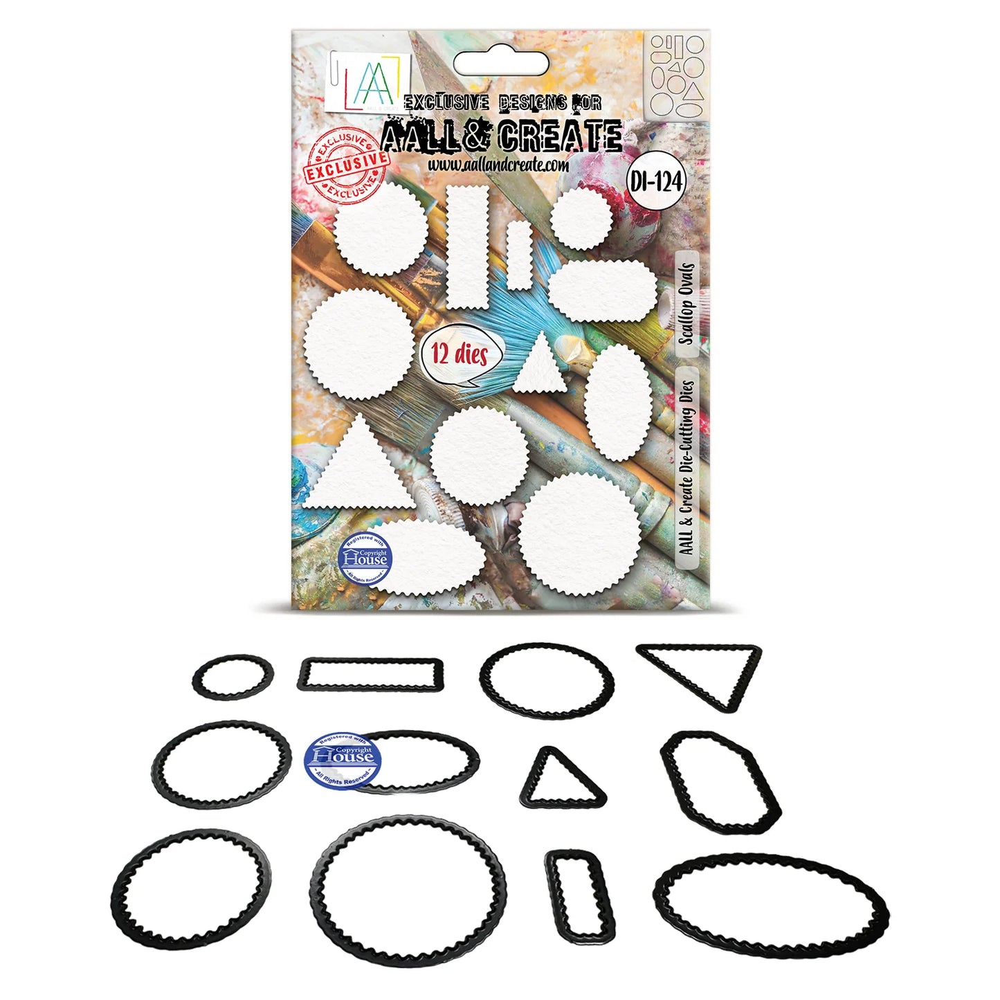 AALL & Create -Clear Stamp - #DI-124 - Scallop Ovals