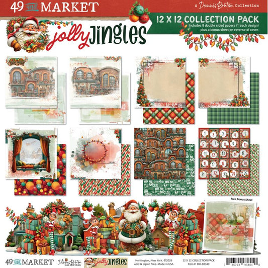 49 and Market - 12 x 12 paper pack - Jolly Jingles