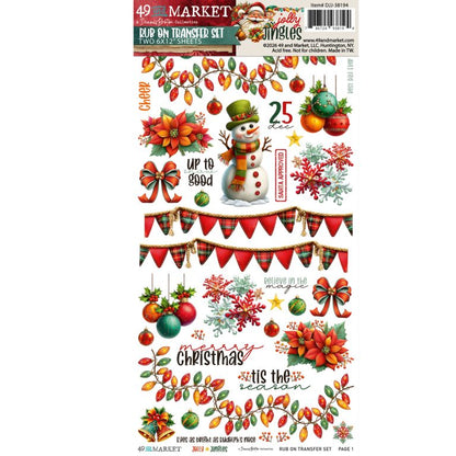 49 and Market - Rub On Transfer set  - 2 Sheets 6x12' - Jolly Jingles