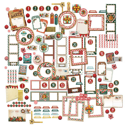 49 and Market  - Ephemera  & Frame Set - Jolly Jingles 149 pieces