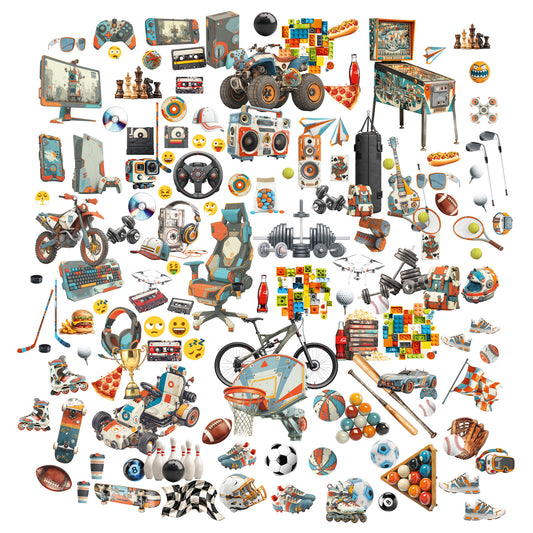 49 and Market - Laser cut Elements - 4 sheets/140 pieces - Level Up