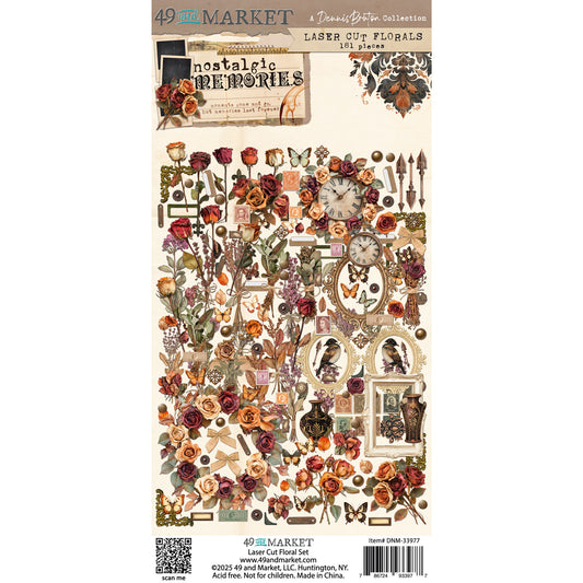 49 and Market - Laser cut florals - Nostalgic Memories - 181 pieces
