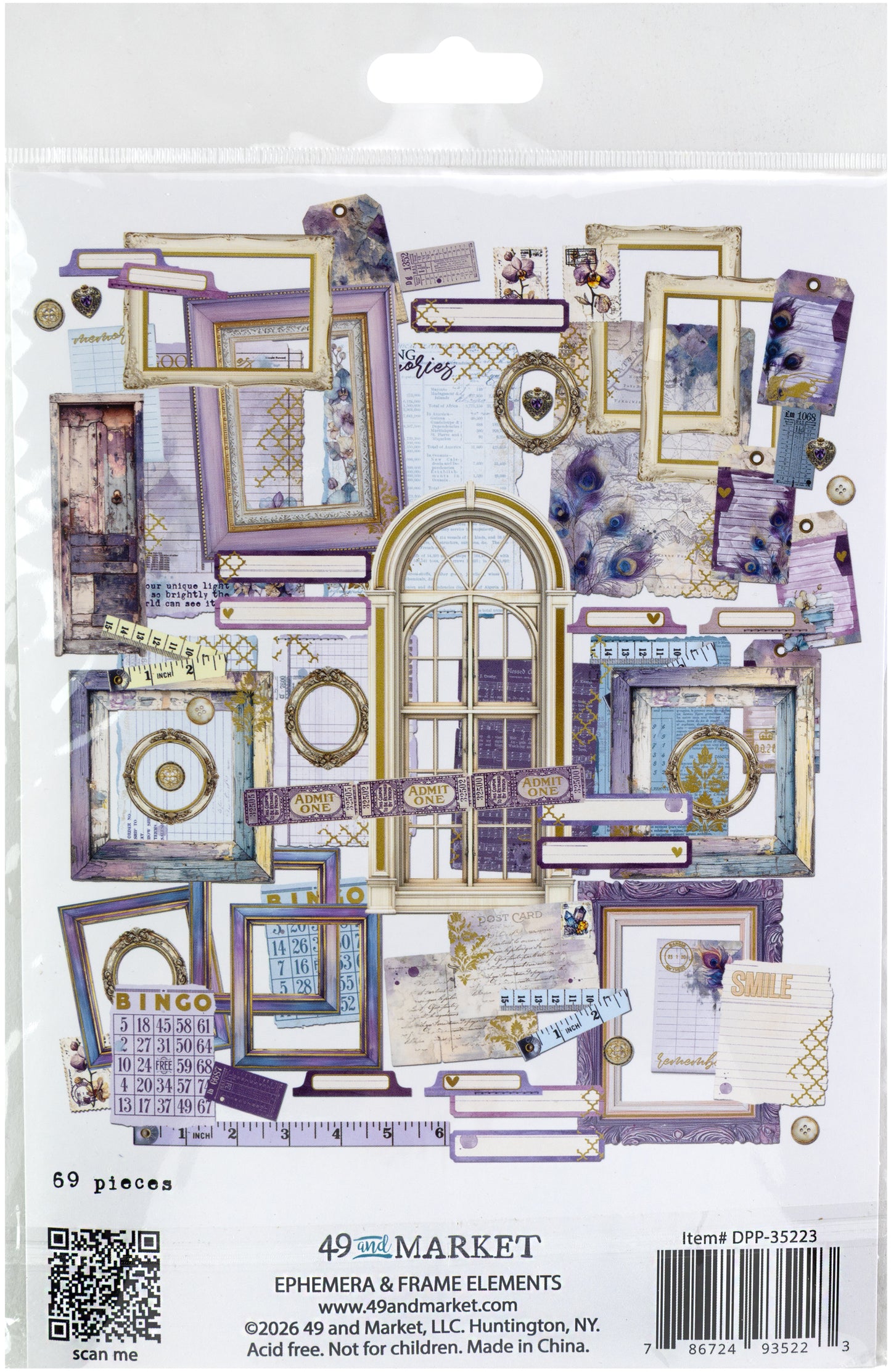 49 and Market  - Ephemera & Frames - 62 pieces - Plume & Petal