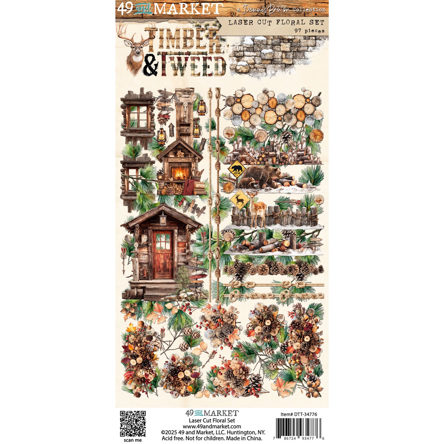 49 and Market - Laser cut Floral Set - 97 pieces