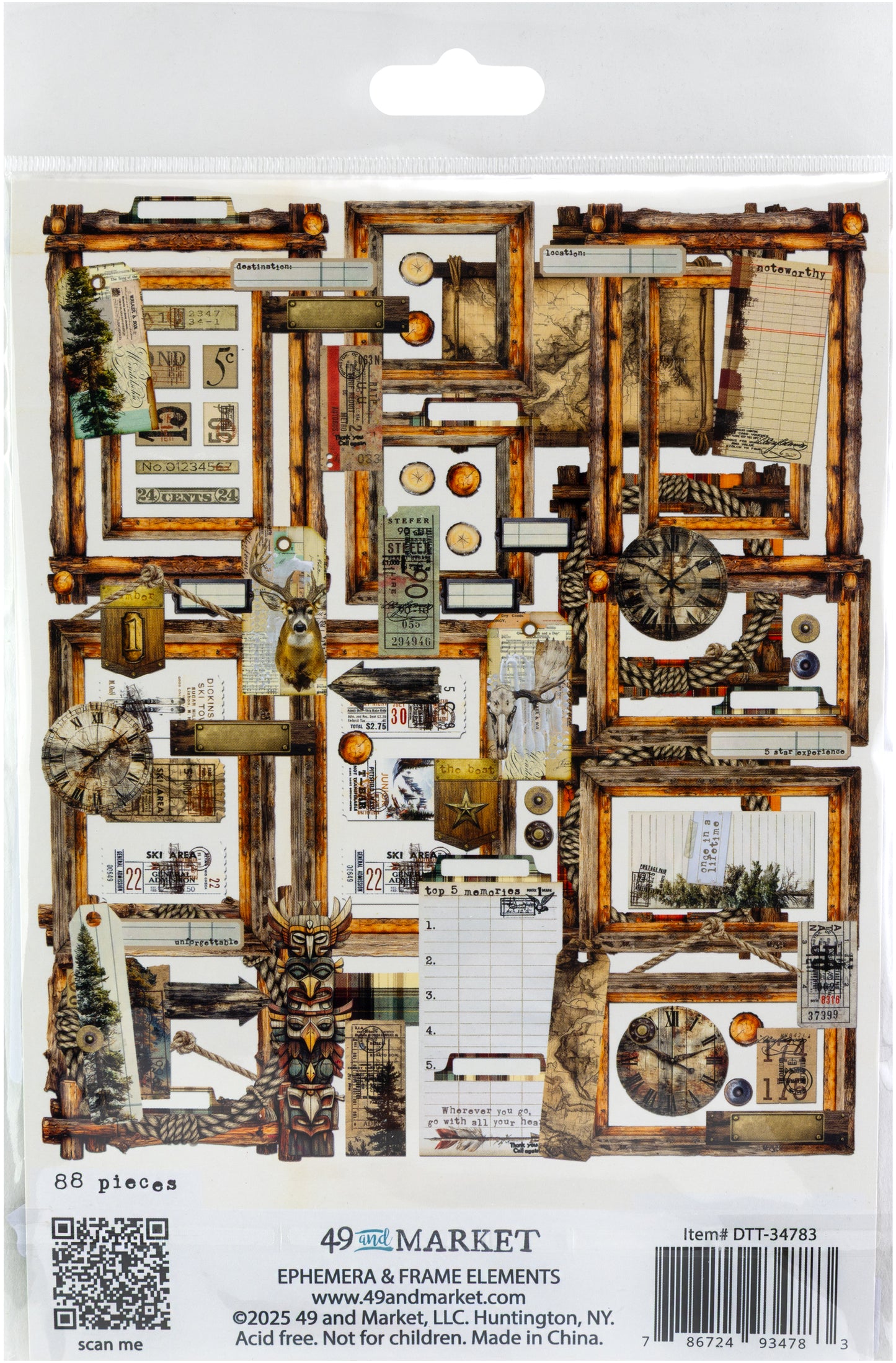 49 and Market  - Ephemera & Frames - 62 pieces - Timber & Tweed