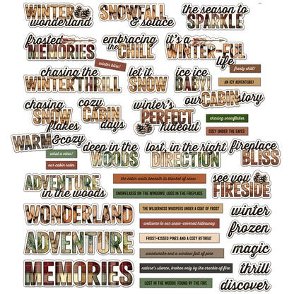 49 and Market - Chipboard Sentiments - 42 pieces - Timber & Tweed