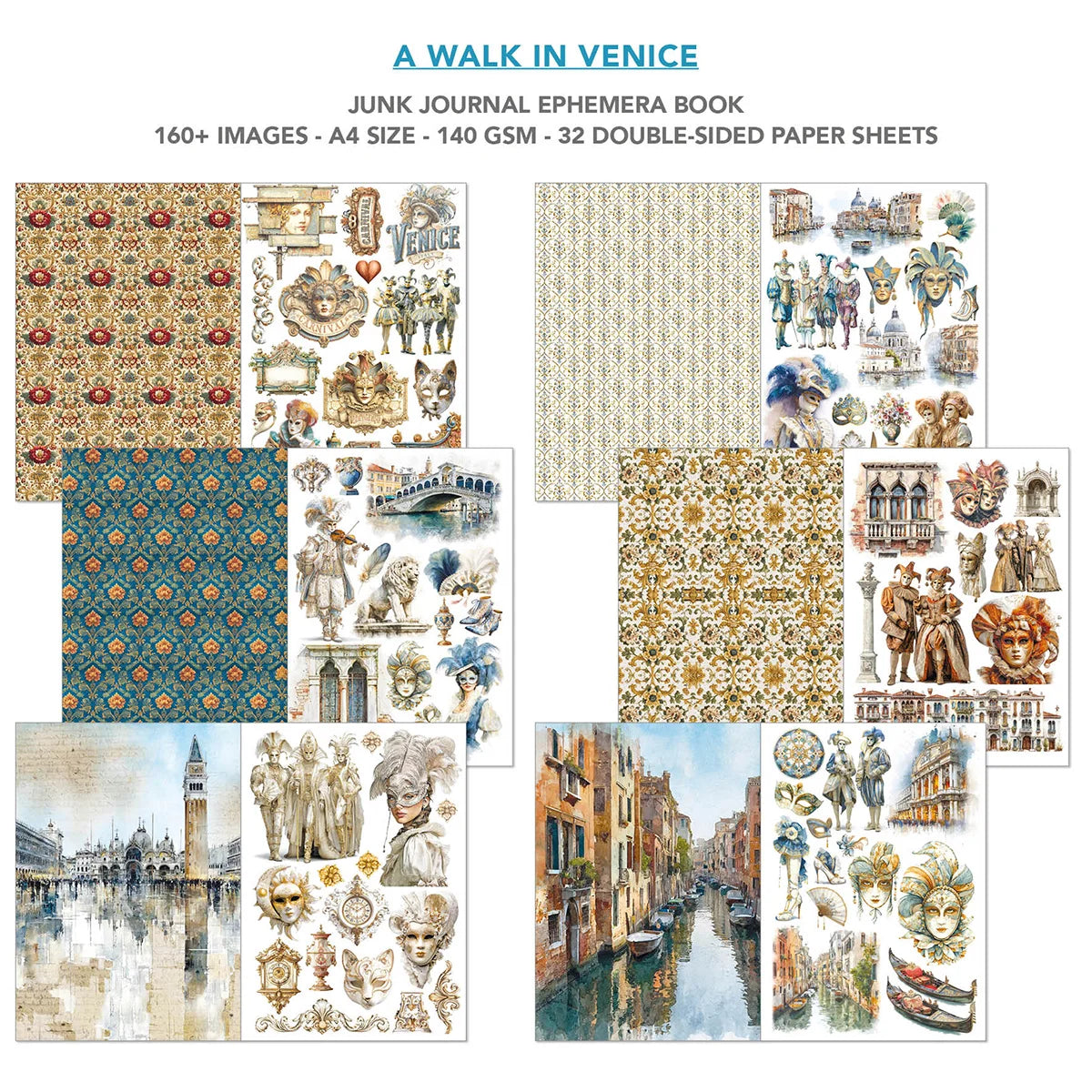 CIAO BELLA -Junk Journal & Ephemera Book - A walk in venice