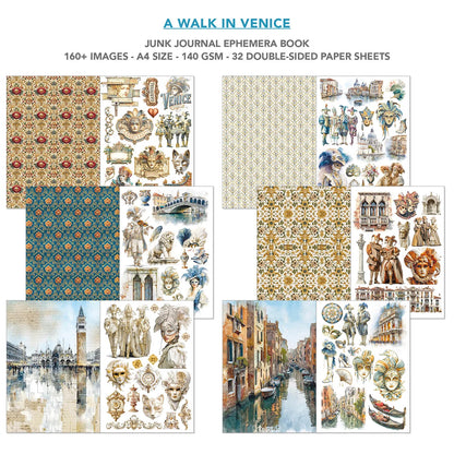 CIAO BELLA -Junk Journal & Ephemera Book - A walk in venice