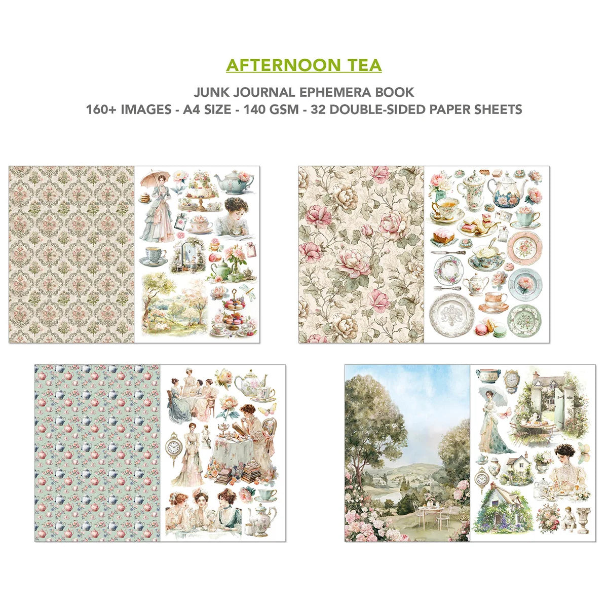 CIAO BELLA -Junk Journal & Ephemera Book - Afternoon Tea