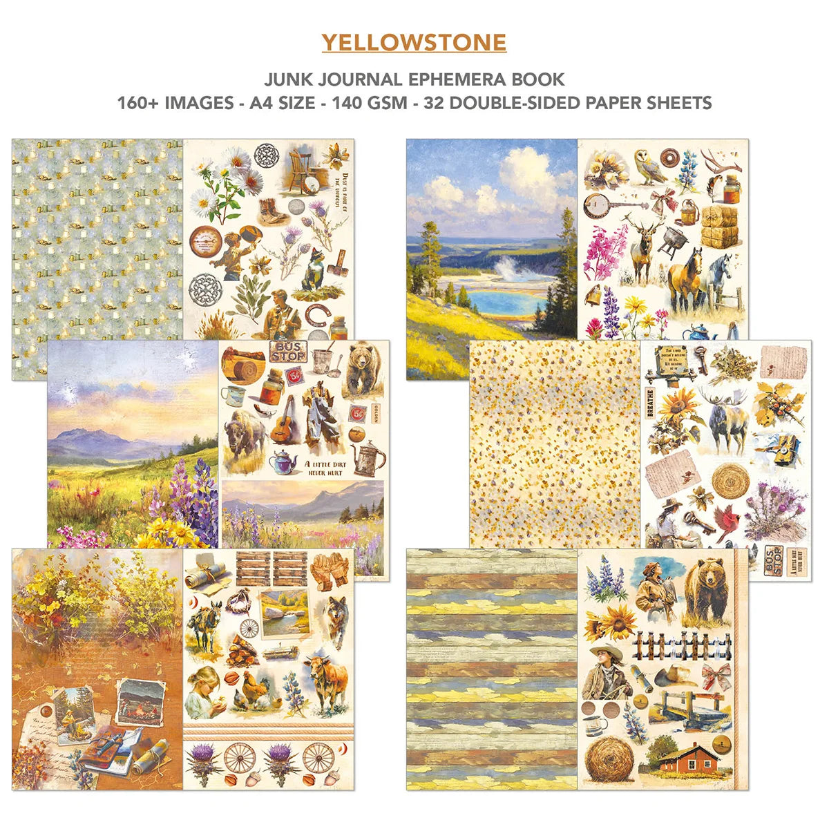 CIAO BELLA -Junk Journal & Ephemera Book - Yellowstone