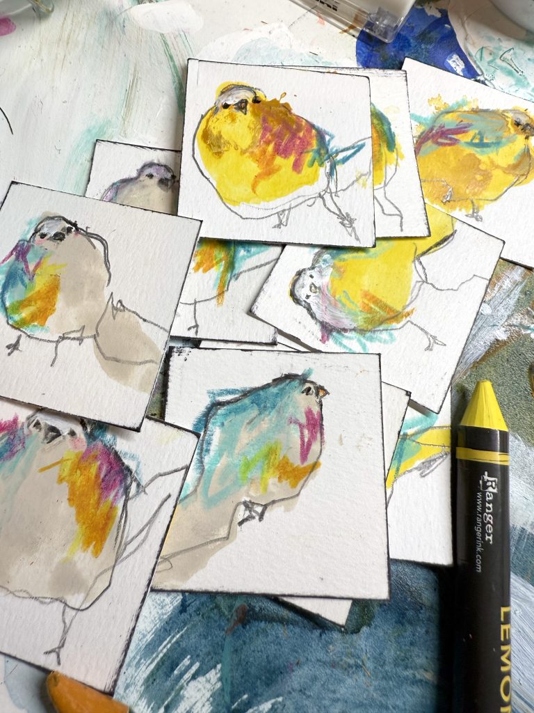 From Blobs to Flowers & Birds  Friday 21st August 2026 @ 10am - 3 hour class-