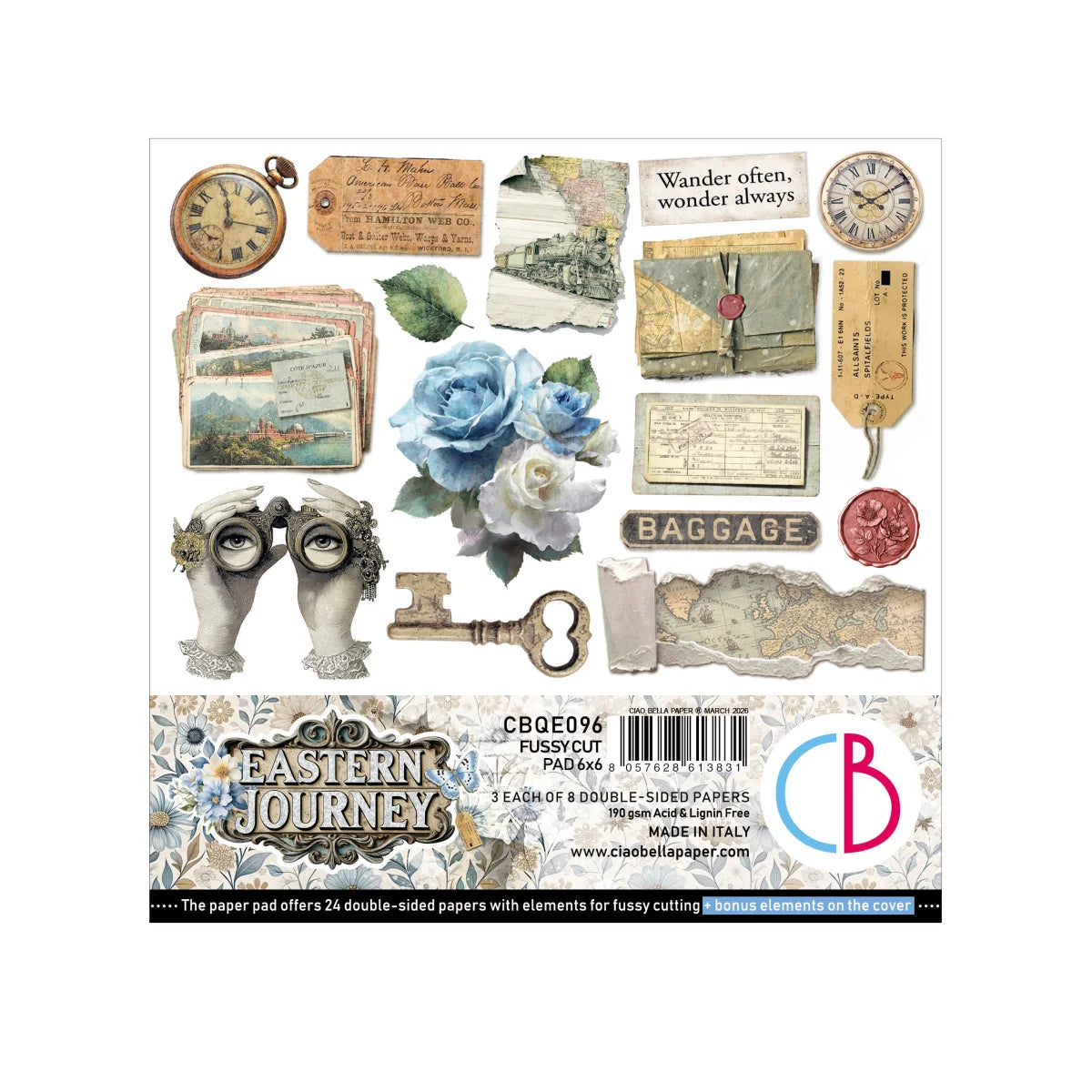 CIAO BELLA  - Fussy cut pad 6x6 - Eastern Journey