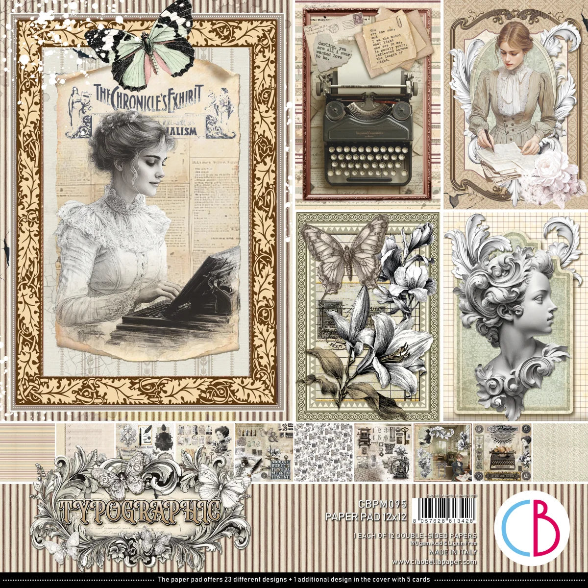 CIAO BELLA  - 12 x 12 Typographic Paper pad