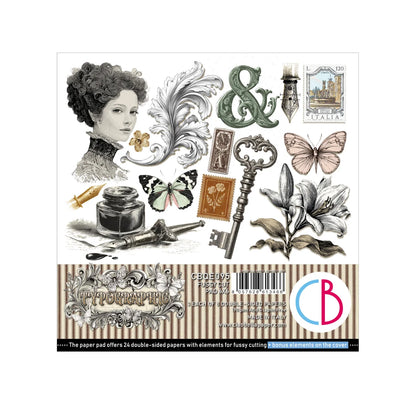 CIAO BELLA  - Fussy cut pad 6x6 - Typographic