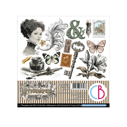 CIAO BELLA  - Fussy cut pad 6x6 - Typographic