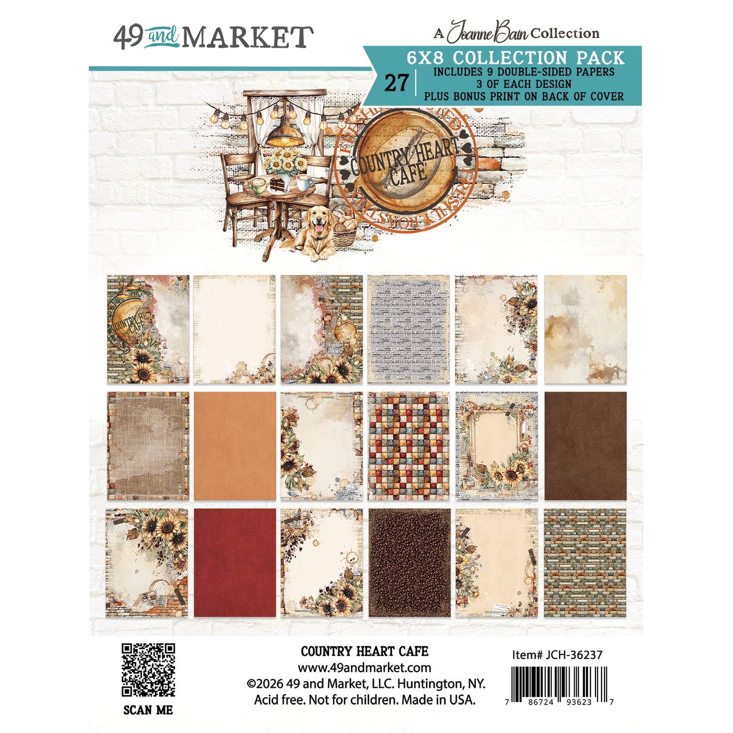 49 and Market - 6x8 Papercraft Essentials - Country Heart Cafe