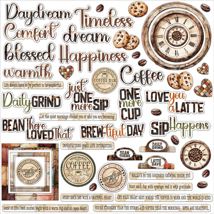 49 and Market - Chipboard Bits 52 Pieces - Country Heart Cafe