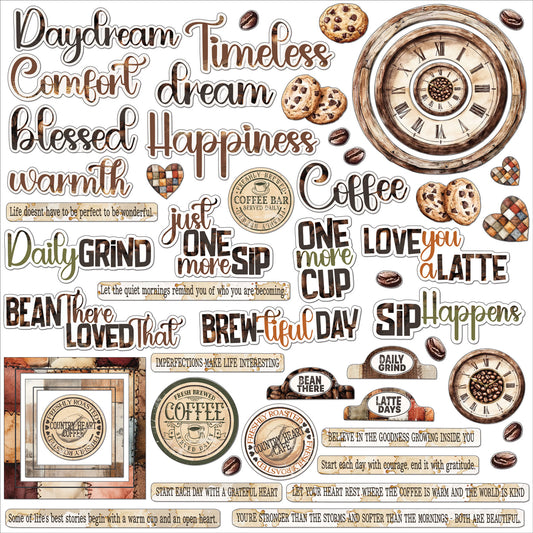 49 and Market - Chipboard Bits 52 Pieces - Country Heart Cafe