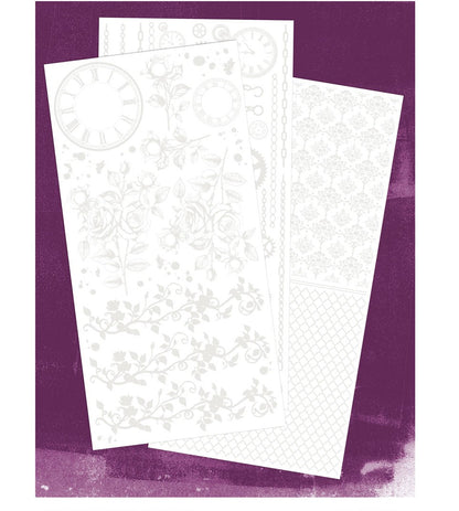 49 and Market - Rub On Transfers - Echoes of Time - 3 sheets white