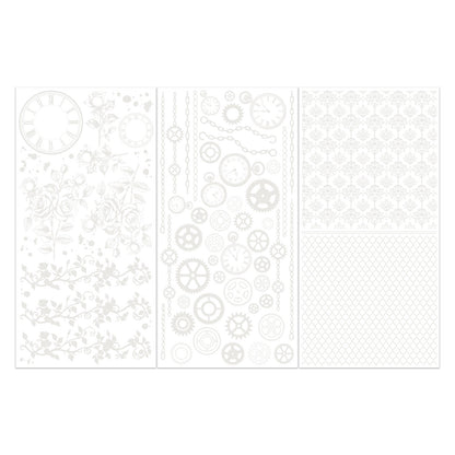 49 and Market - Rub On Transfers - Echoes of Time - 3 sheets white