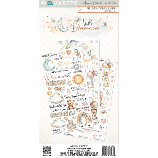 49 and Market - Little Dreamers - Rub On Transfers