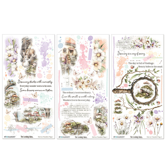 49 and Market - Blendable Rub On Transfers  - 3 Sheets 6x12' - The Looking Glass