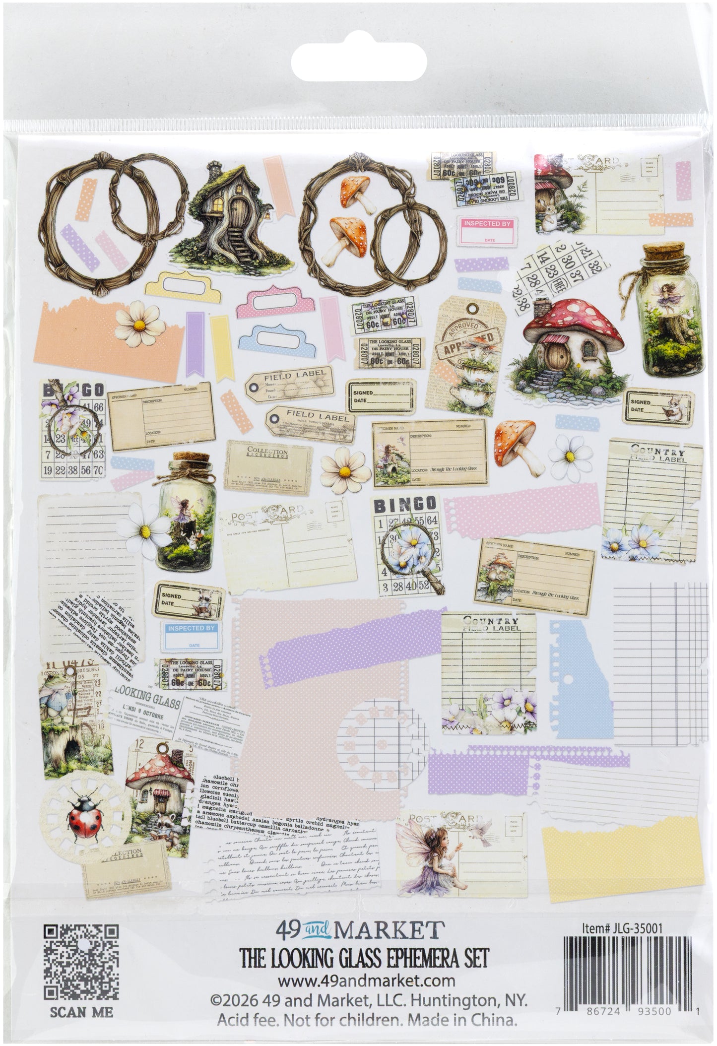 49 and Market  - Ephemera set 78 Pieces - The Looking glass