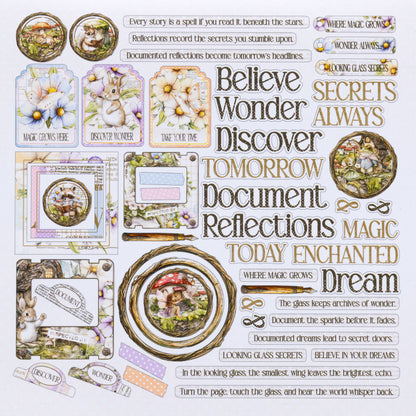 49 and Market - Chipboard Assortment 53 Pieces - The Looking Glass