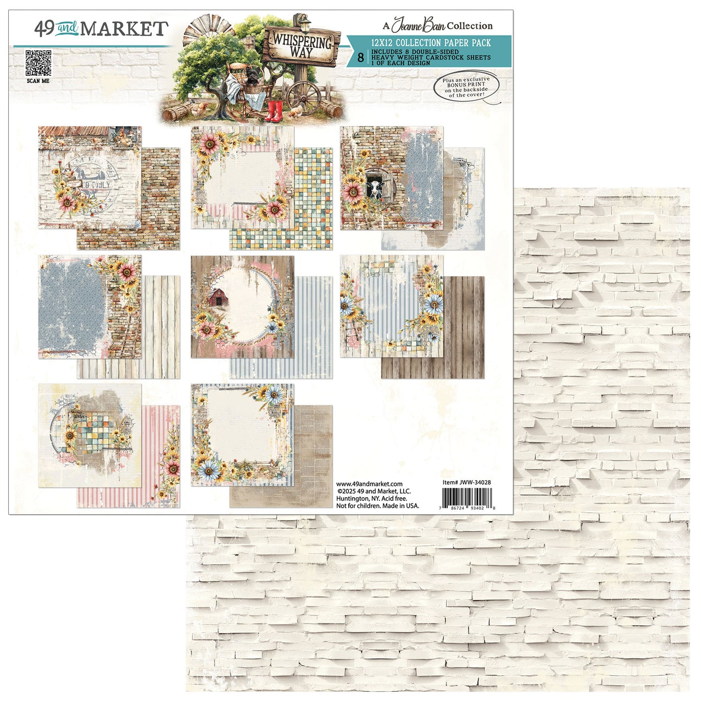 49 and Market - 12 x 12 paper pack - Whispering Way