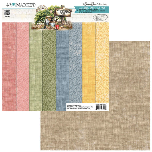 49 and Market - 12 x 12 Solid Cardstock Pack - Whispering Way