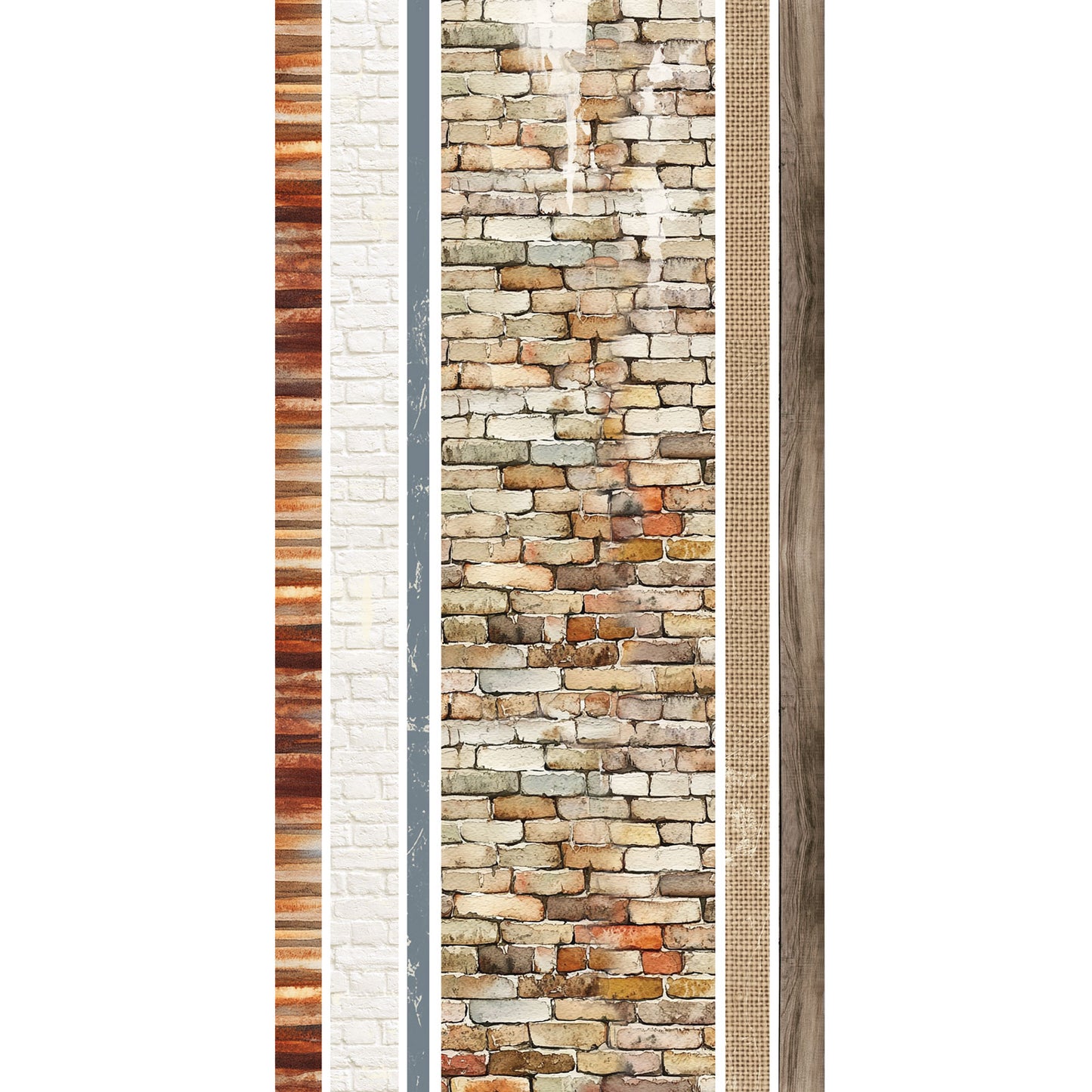 49 and Market  - Fabric Tape Set - 12 Die-cut fabric strips - Whispering way