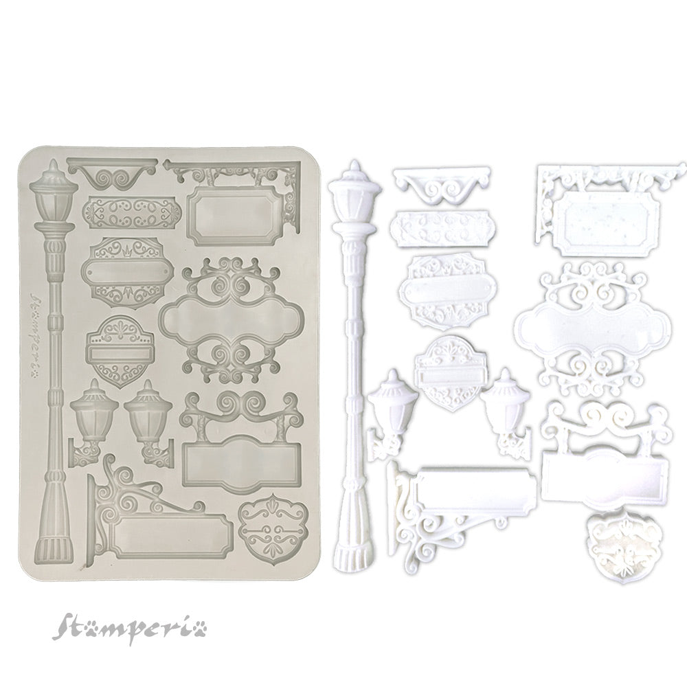 Stamperia  - Silicon mold A5 - Art of travelling plates