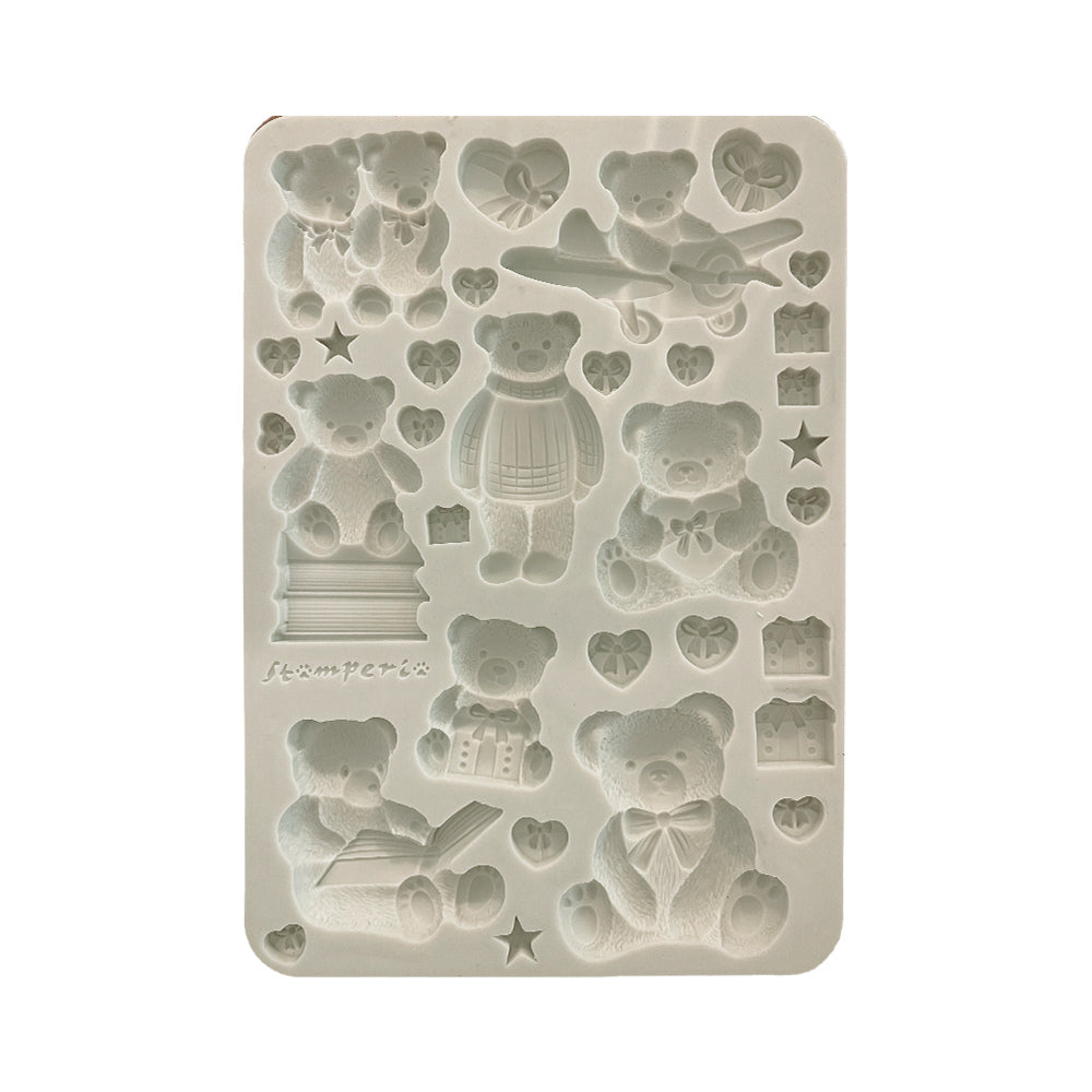 Stamperia  - Silicon mold A5 - The Owl's House Teddy Bears
