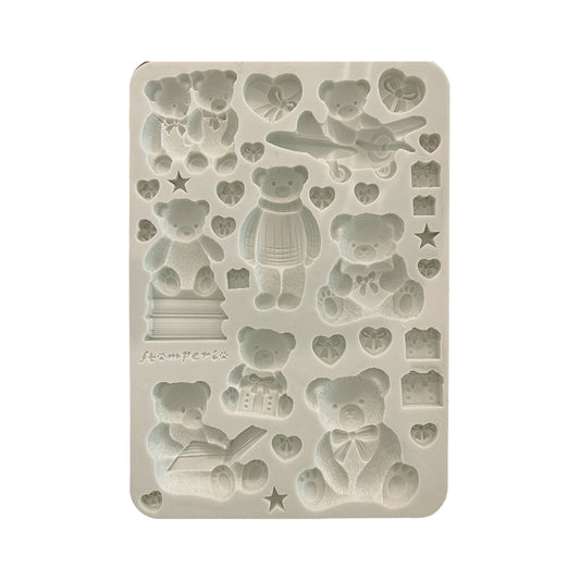 Stamperia  - Silicon mold A5 - The Owl's House Teddy Bears