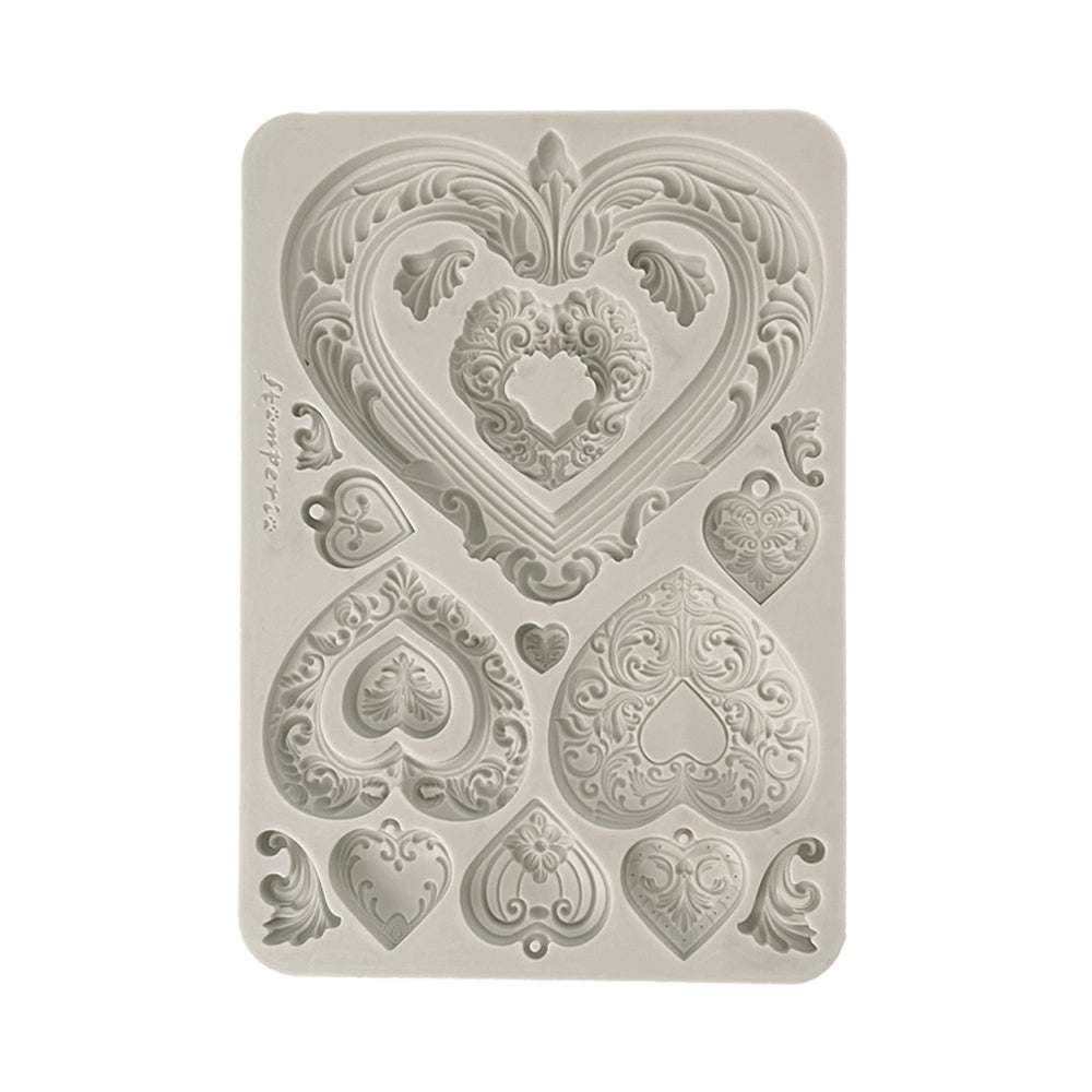 Pre Order Stamperia  - Silicon mold A5 - Hearts