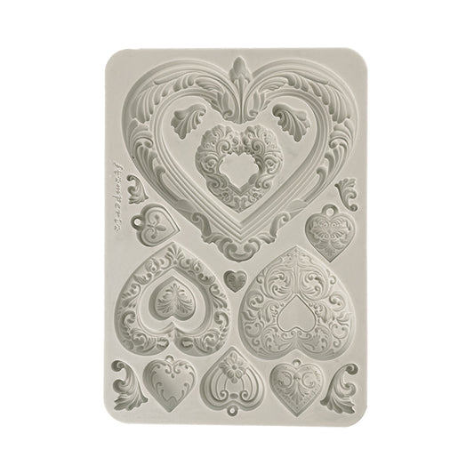 Pre Order Stamperia  - Silicon mold A5 - Hearts