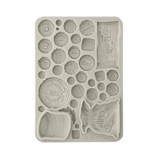 Stamperia  - Silicon mold A5 - Venice city of art old coins