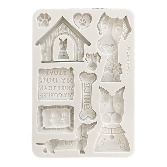 Stamperia  - Silicon mold A5 - Furry Friends - Dogs