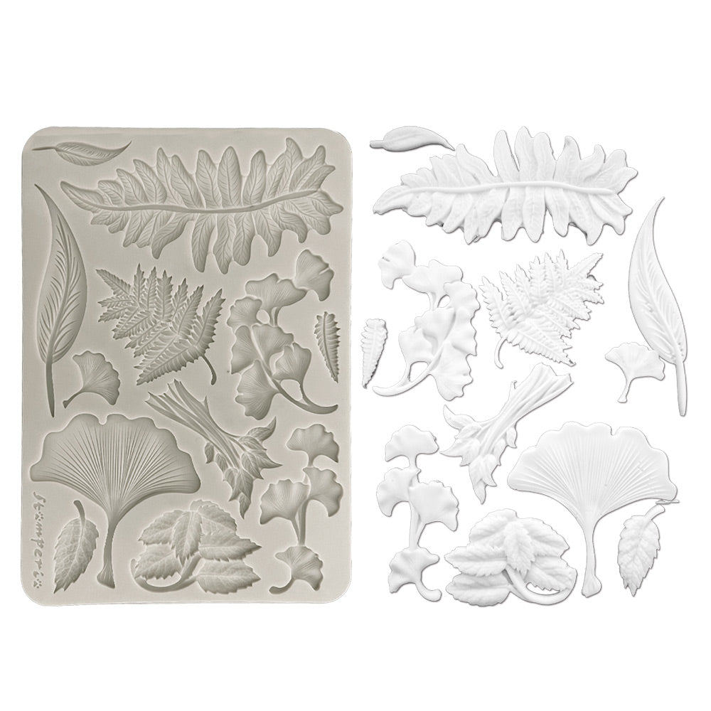 Stamperia  - Silicon mold A5 - Herbarium Silvae - Botanical Leaf