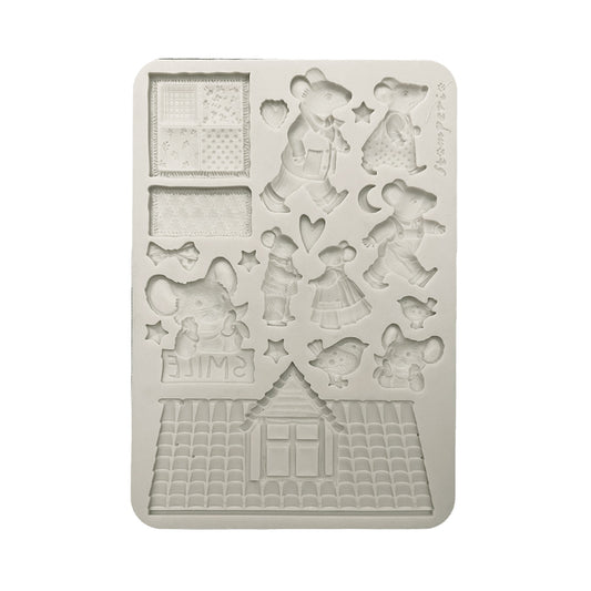 Stamperia  - Silicon mold A5 - Family Mice