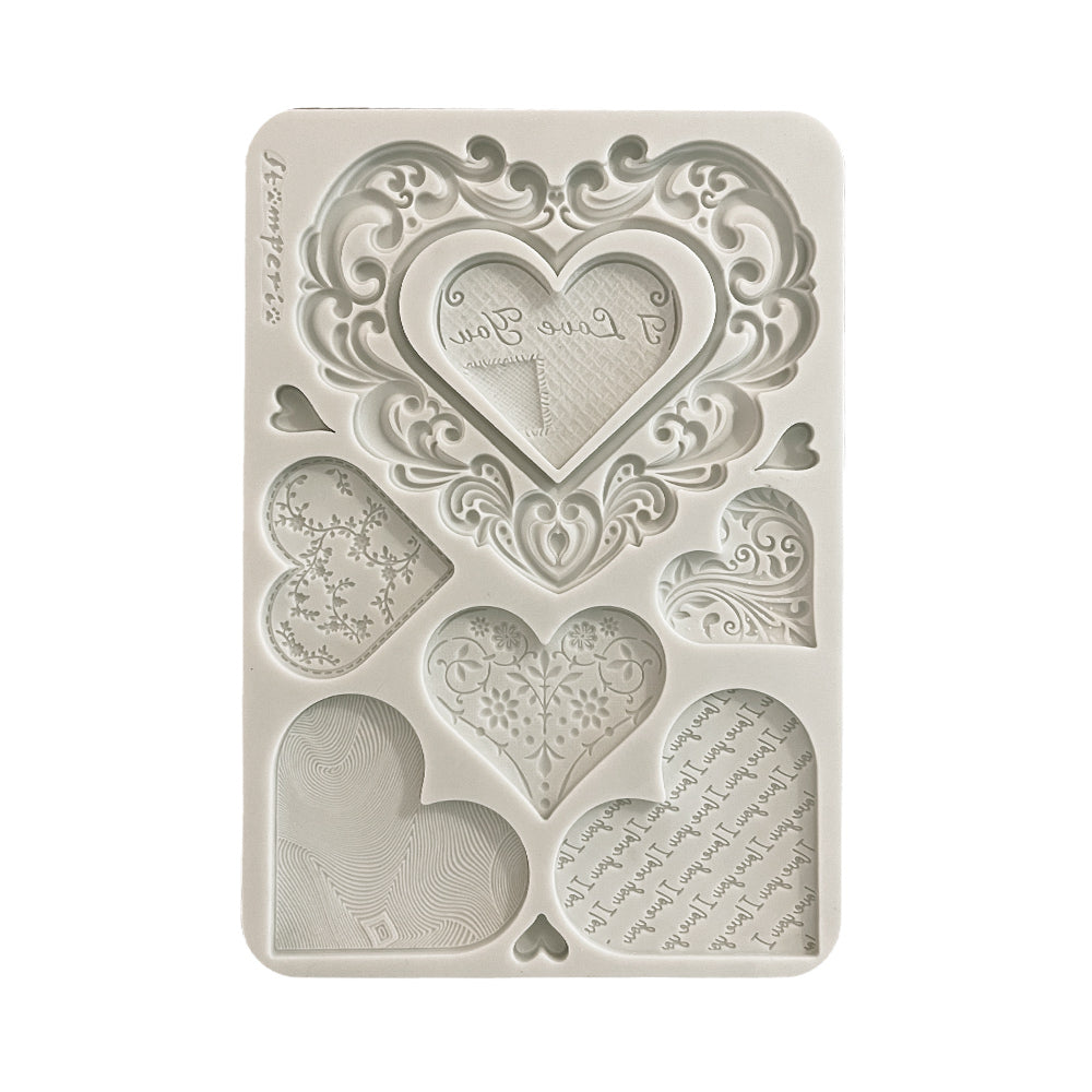 Stamperia  - Silicon mold A5 - Family Hearts