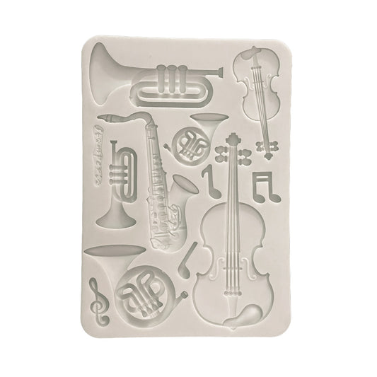 Stamperia  - Silicon mold A5 - Symphony musical instruments