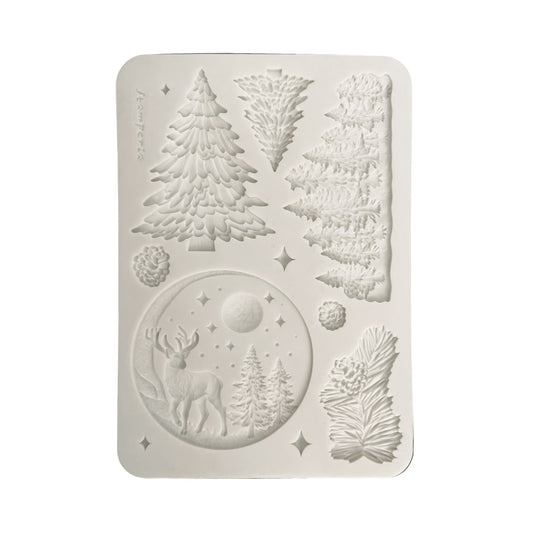 Stamperia  - Silicon mold A5 - Christmas winter landscapes
